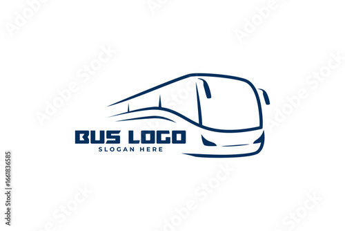 minimalist bus logo design abstract