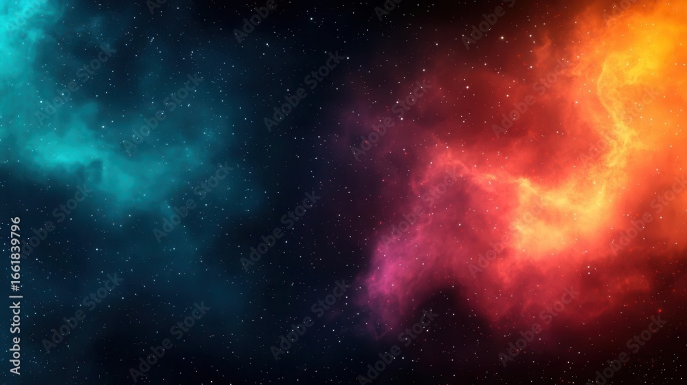 Fototapeta premium Minimal starfield with layered transparency, modern digital style