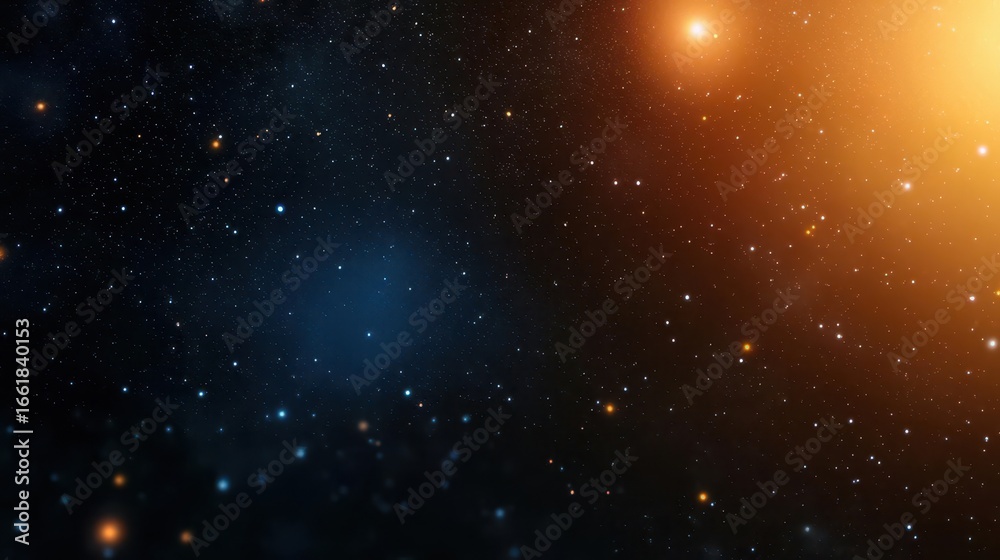 Obraz premium Minimal starfield with layered transparency, modern digital style