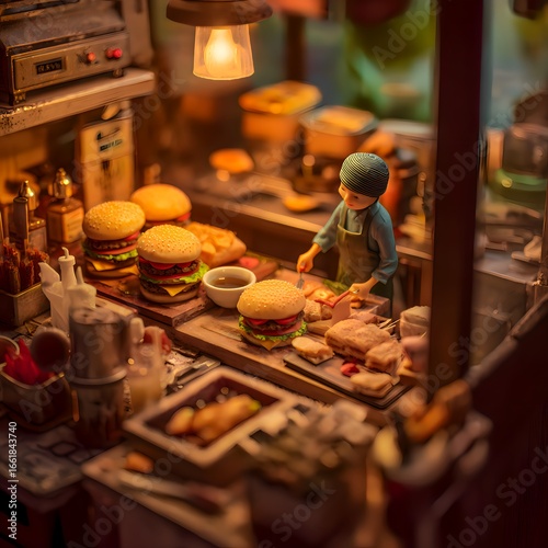 Miniature Burger Shop – A Tiny World of Flavor