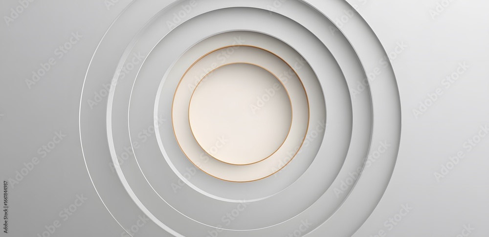 Obraz premium minimal circular clockwave abstract background with concentric thin rings