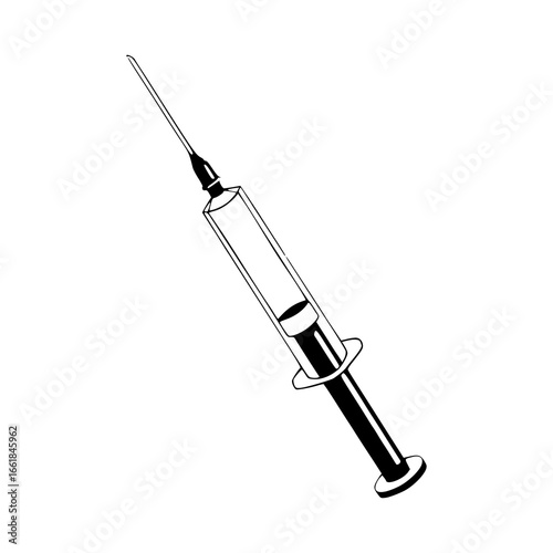 medical syringe vector illustration