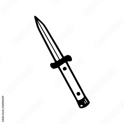 classic stiletto knife icon