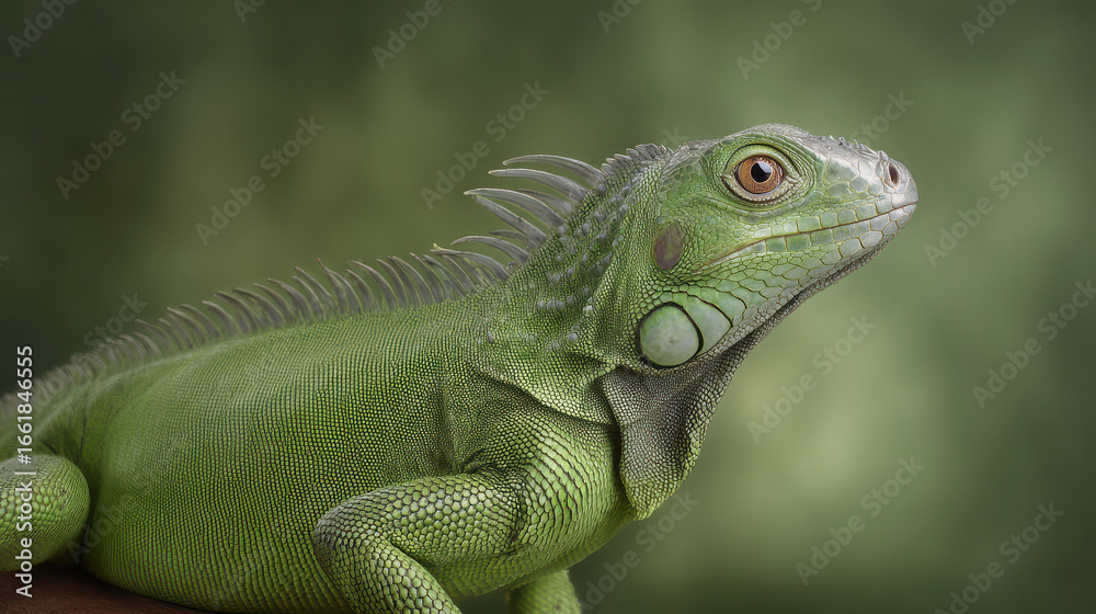 Fototapeta premium captivating portraits of top animals featuring reptiles set against clean minimalist background with soft bokeh