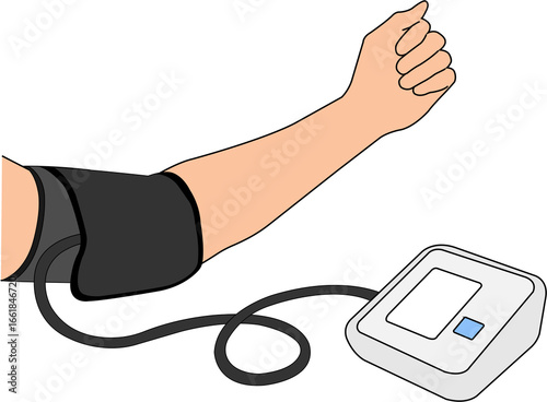  Illustration of Blood Pressure Measurement on Arm