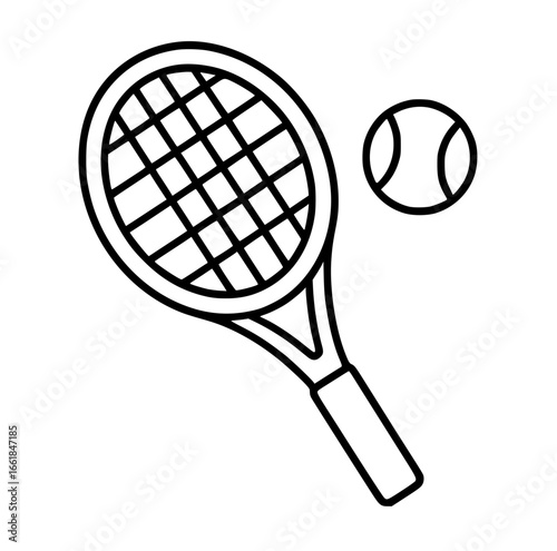 Vector illustration of a tennis racket
