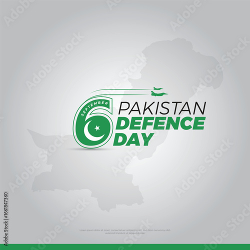 6th September. Pakistan Defense Day. vector illustration.