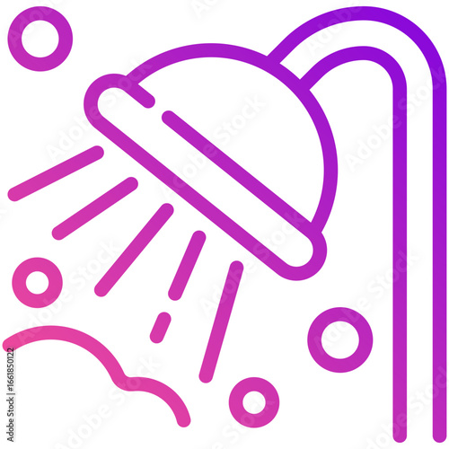 shower gradient line icon