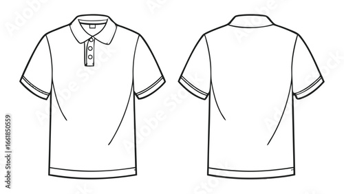 Polo Shirt Fashion Design Sketch