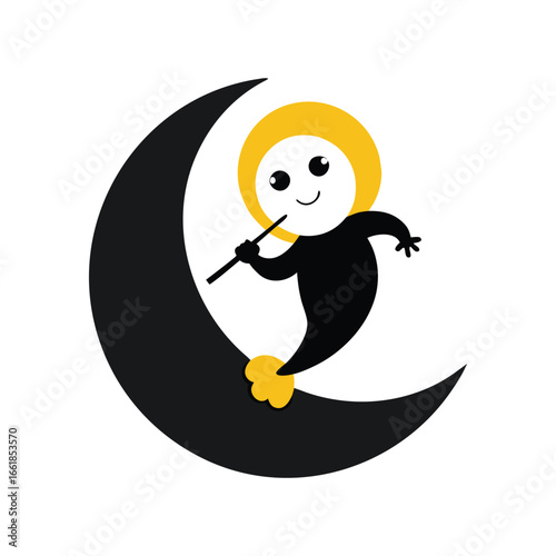 Old Oil Lamp Vintage Silhouette Illustration