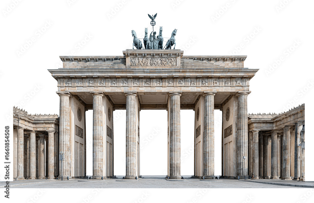 Obraz premium Brandenburg Gate in Berlin, on a white background