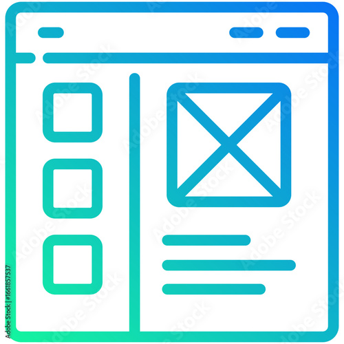 menu gradient line icon