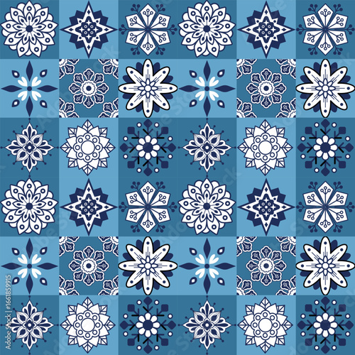 Basic Shape geometry flower chavron seamless pattern mosiac, vector ililustration design.