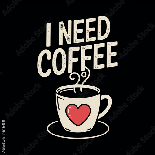 Coffee typography vector t-shirt design print