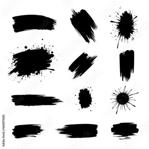 set of ink splashes