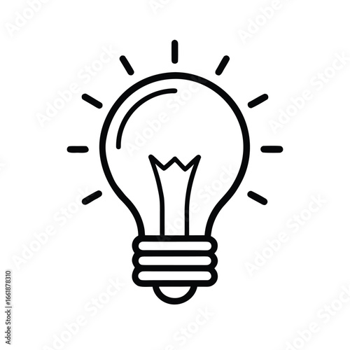 light bulb vector illustration, light bulb icon, 