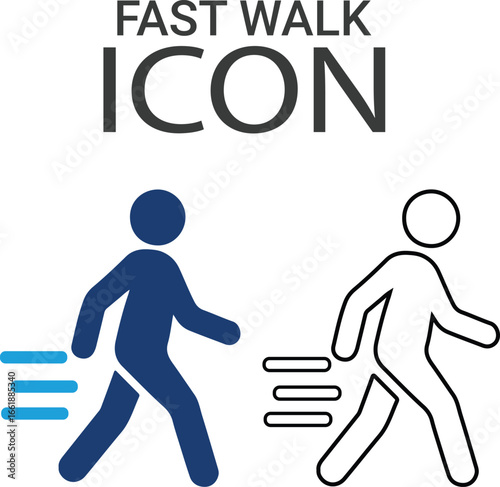 Fast walk icons, Line art icons design. Containing car, bike, plane, train, bicycle, motorbike, bus, and scooter icons. Solid icon collection.