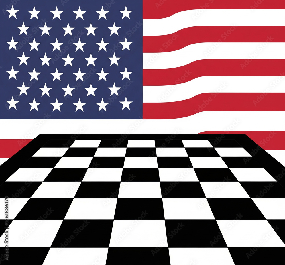 Naklejka premium American Chess Day 