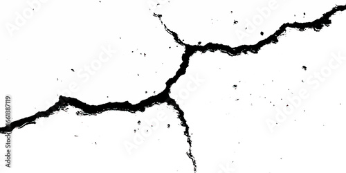 Crack and scratched grunge dust wall urban background texture vector. crack cement wall texture. black textured grainy cracked ground lines isolated on white. distressed overlay grainy texture.