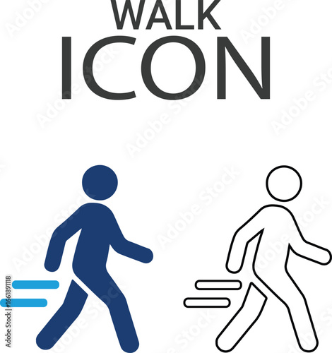 Walk icons Line art icons. Containing car, bike, plane, train, bicycle, motorbike, bus, and scooter icons. Solid icon collection.