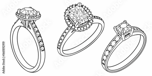 Elegant diamond engagement rings showcasing luxury and timeless romance