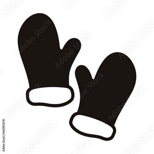 A pair of mittens in vector format ready for cold weather season