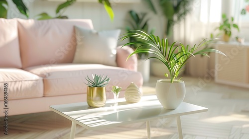 Modern Luxury Home Interior Bedroom Design with Mockup Frame , Wall Poster (3d Render)