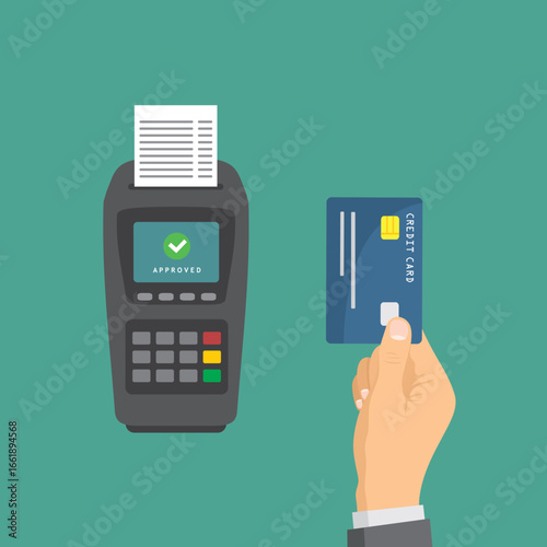 edc payment vector illustration credit card payment design