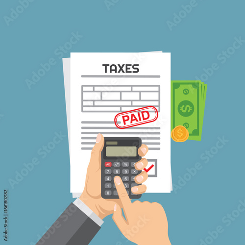 tax payment vector illustration flat design