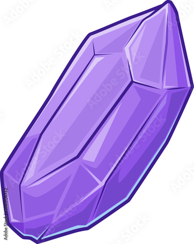 Amethyst Heilstein als Illustration mit kristalliner Struktur in Violett
