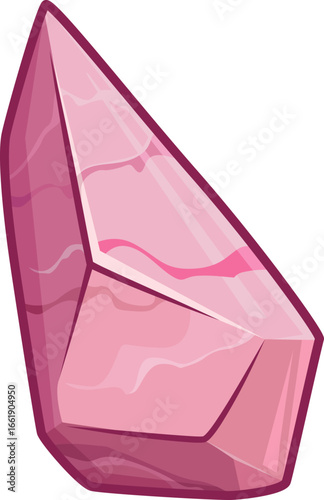 Rosenquarz Heilstein als Illustration mit polierter Oberfläche in Rosa
