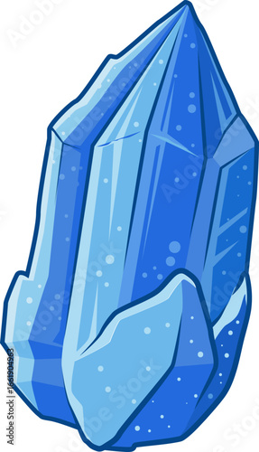 Blauer Lapislazuli Heilstein als Illustration mit kristalliner Struktur
