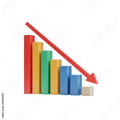 3d bar chart showing decline isolated on transparent background Free Download 3d bar chart showing decline isolated on transparent background - GFXLoad
