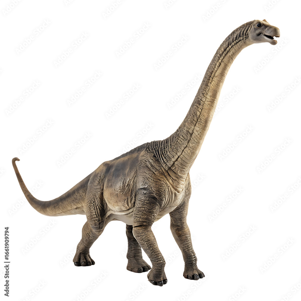 Fototapeta premium The tall Brachiosaurus a sauropod dinosaur isolated on a transparent background png