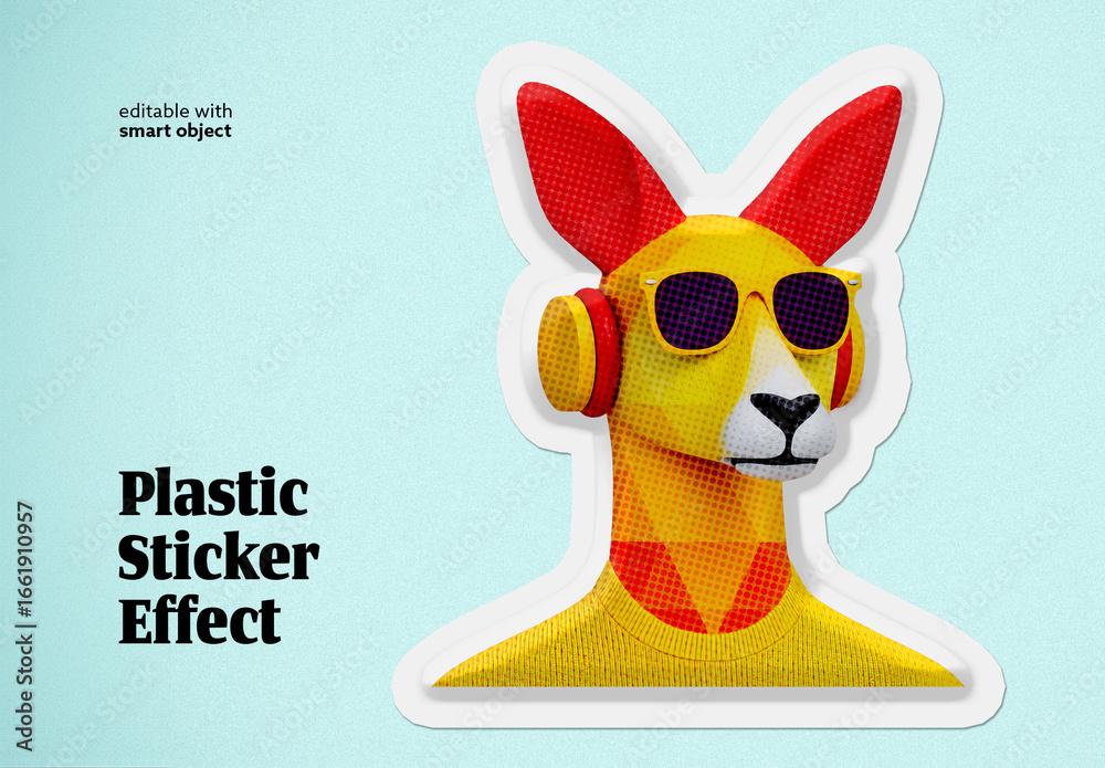 Still Effect Sticker Plastic Sticker Effect Stock Template | Adobe Stock