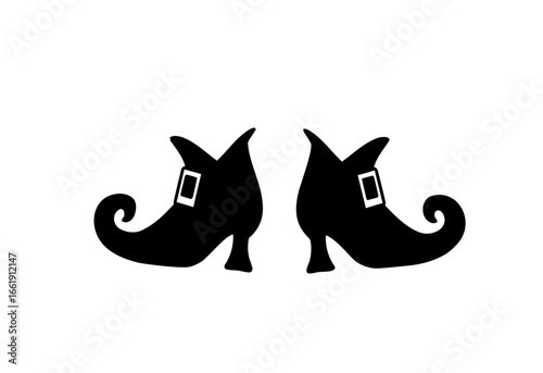 Halloween witch shoes vector