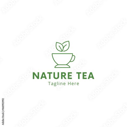 Minimalist Nature Tea Logo Design