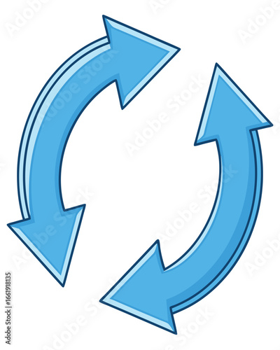 Two Blue Circular Arrows Symbolizing Refresh or Recycle on White Background reload Free Download Two Blue Circular Arrows Symbolizing Refresh or Recycle on White Background reload - GFXLoad