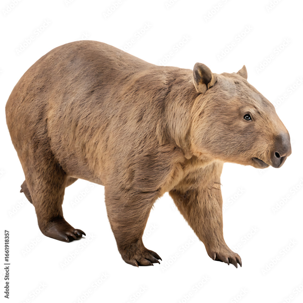 Fototapeta premium A Diprotodon the giant prehistoric wombat isolated on a transparent background png