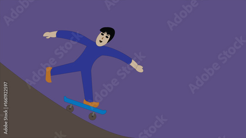 snowboarder jumping vector illustration