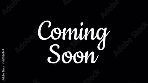 coming soon handwritten text calligraphy animation alpha channel   video footage
