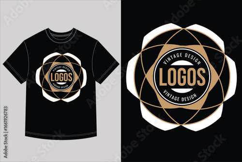 Vintage style logos design tshirt for branding and fashion merchandise