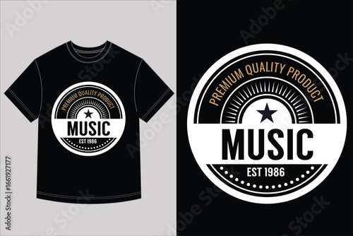Premium quality music label tshirt design for vinyl record lovers