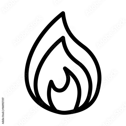 flame lineart style