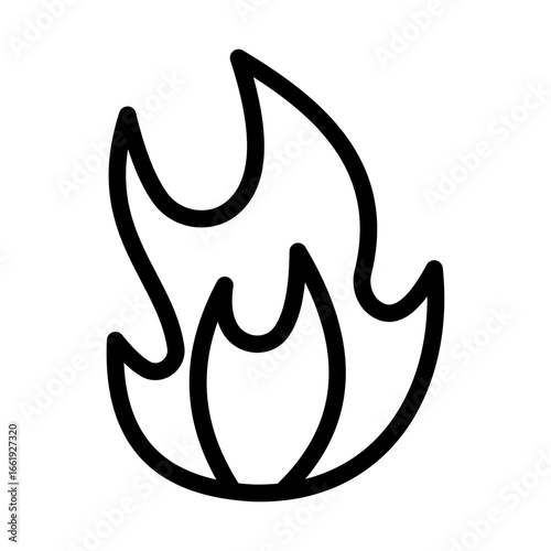 flame lineart style