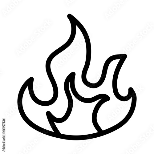 flame lineart style