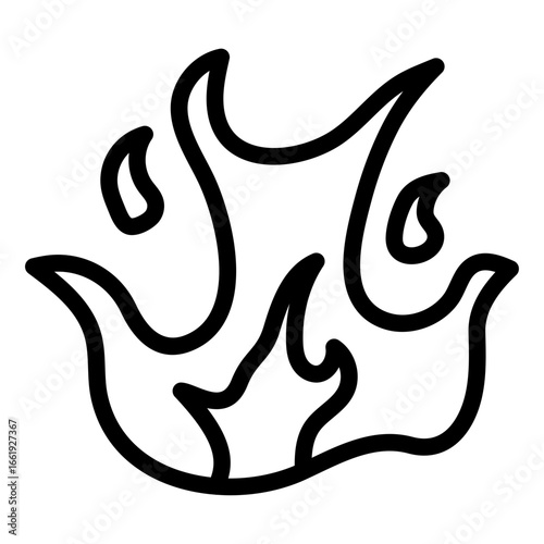 flame lineart style