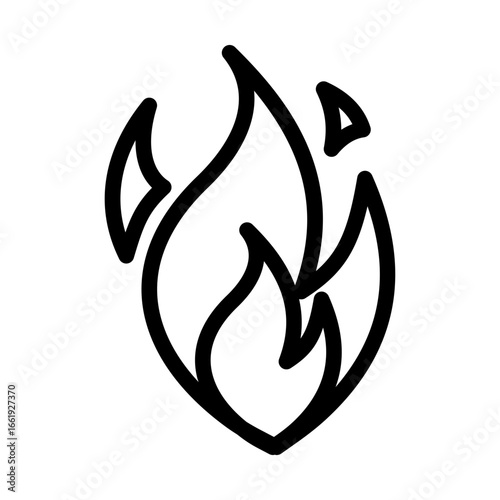 flame lineart style