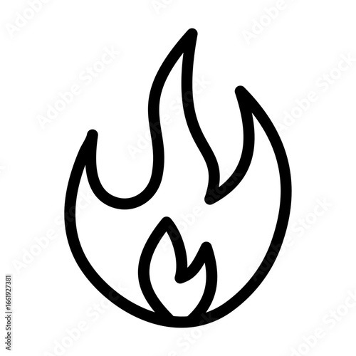 flame lineart style