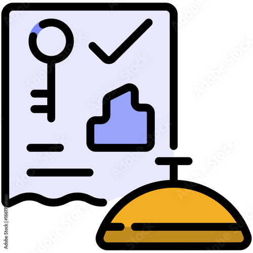 check in filled line icon